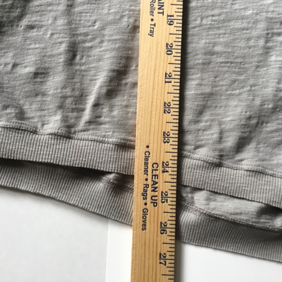 Asymmetrical Side Slit Tunic Tee Shirt by Lush MED Gray - Picture 9 of 10